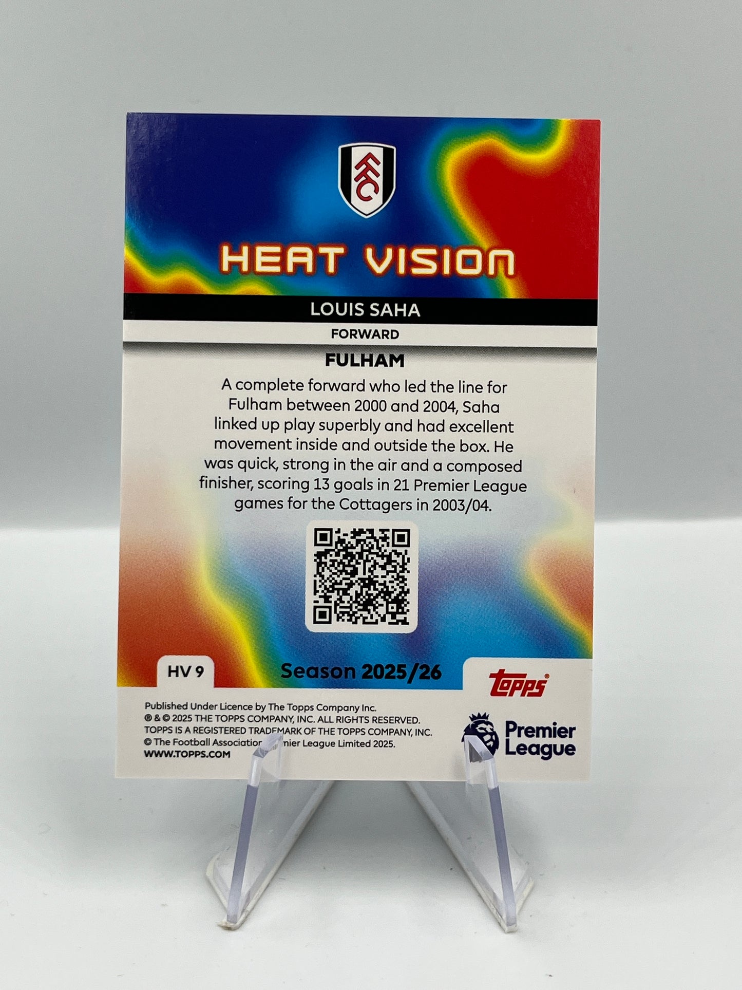 Topps Premier League 25/26 Louis Saha Fulham Heat Vision #HV-9