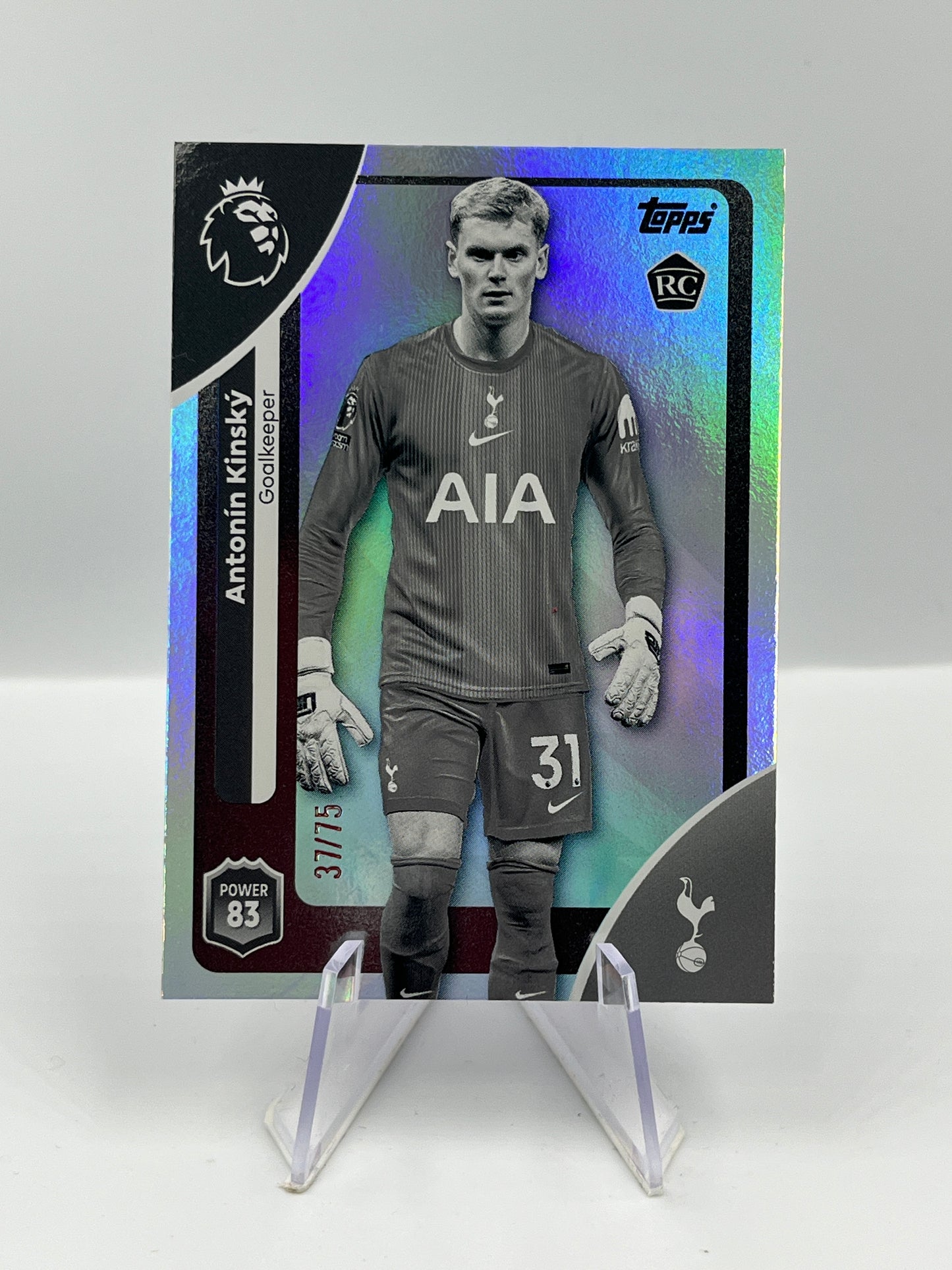 Topps Premier League 25/26 Antonin Kinsky Tottenham RC 37/75 #254