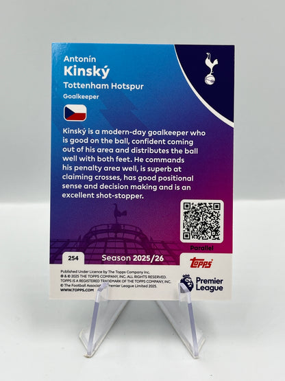 Topps Premier League 25/26 Antonin Kinsky Tottenham RC 37/75 #254