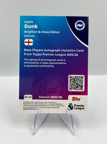 Topps Premier League 25/26 Lewis Dunk Brighton Autograph 078/150 #AC-LD