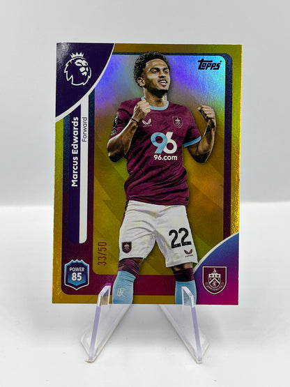Topps Premier League 25/26 Marcus Edwards Burnley 33/50 #317