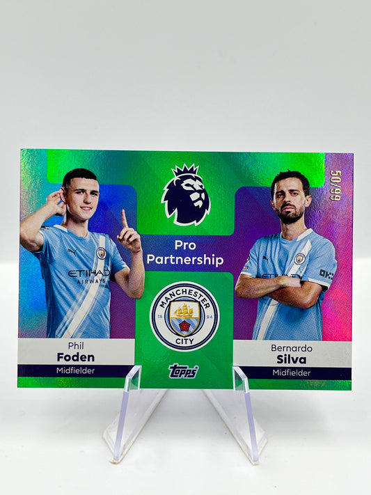Topps Premier League 25/26 Phil Foden/Bernardo Silva City 50/99 #372