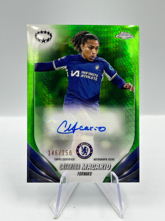 Topps Chrome UEFA Womens CL 23/24 Catarina Macario Chelsea Auto 146/150 #A-CM