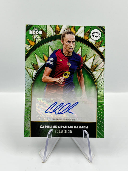 Topps Deco UCC 24/25 Caroline Graham Hansen Barcelona Green Auto 93/99