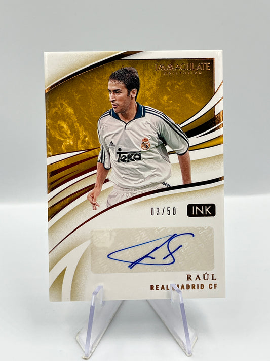Panini Immaculate Collection 2020 Raul Real Madrid Ink Auto 03/50 #I-R
