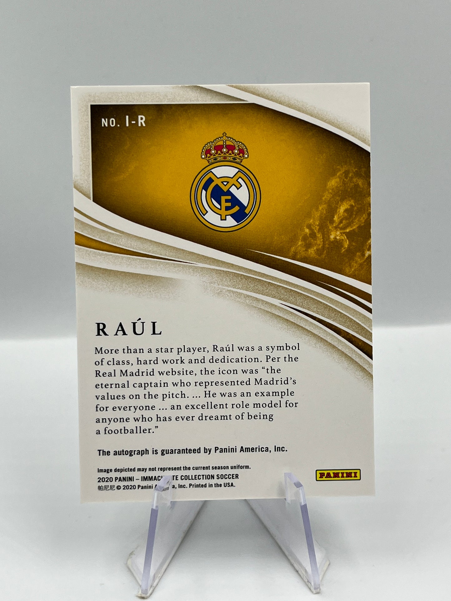 Panini Immaculate Collection 2020 Raul Real Madrid Ink Auto 03/50 #I-R