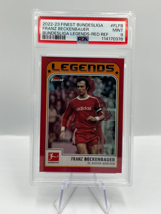 Topps Finest Bundesliga 22/23 Franz Beckenbauer Bayern Legends 3/5 PSA9 #FL-FB
