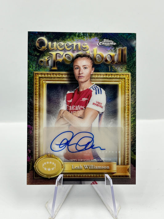 Topps Chrome WCL 24/25 Leah Williamson Queens of Football Auto 13/99 #QFA-LW