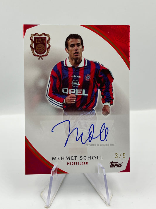 Topps 125 Jahre Bayern München 24/25 Mehmet Scholl on Card Auto 3/5 #UMA-MS